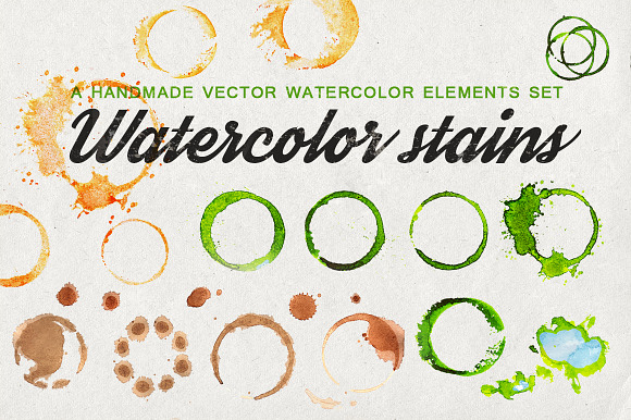 Set of watercolor stains (+vector) in Textures - product preview 4