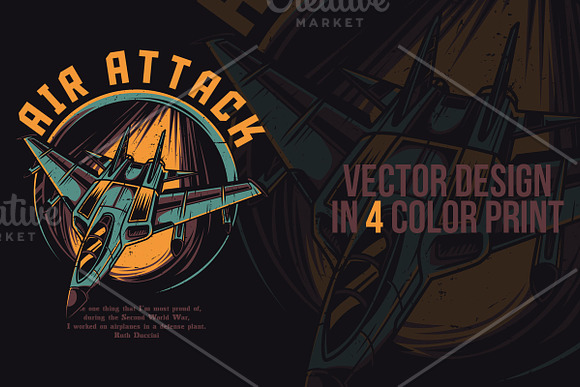 Air Attack Illustration in Illustrations - product preview 1