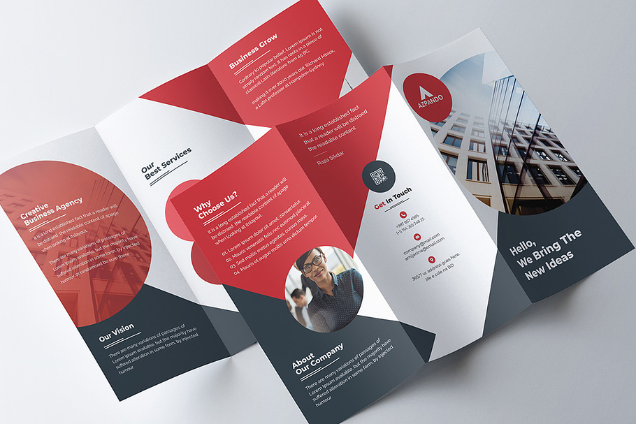 Corporate Tri fold Brochure in Brochure Templates - product preview 8