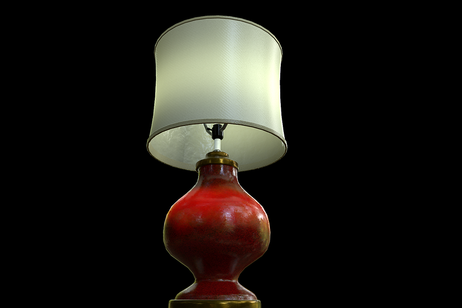 Red Ming Desk Lamp in Architecture - product preview 1