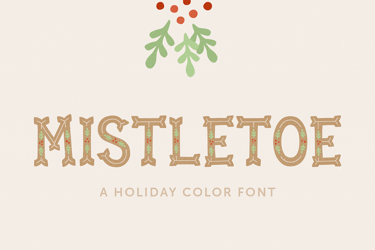 Mistletoe Color Font in Display Fonts - product preview 8