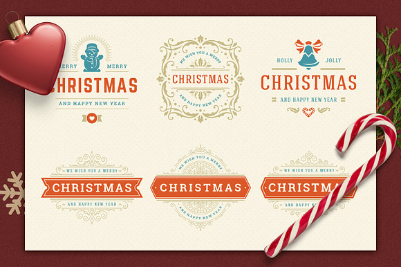 Christmas Retro Design Bundle in Illustrations - product preview 3