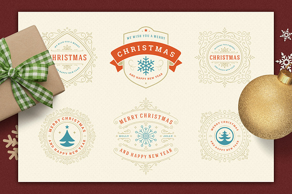 Christmas Retro Design Bundle in Illustrations - product preview 5