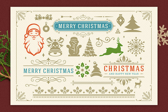 Christmas Retro Design Bundle in Illustrations - product preview 9