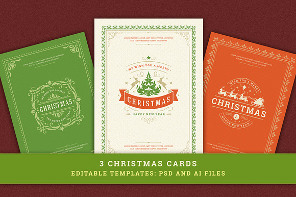 Christmas Retro Design Bundle in Illustrations - product preview 10