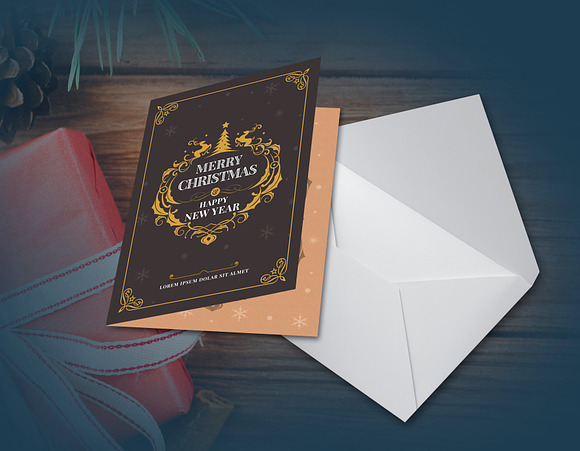 Christmas Greeting Card in Card Templates - product preview 1