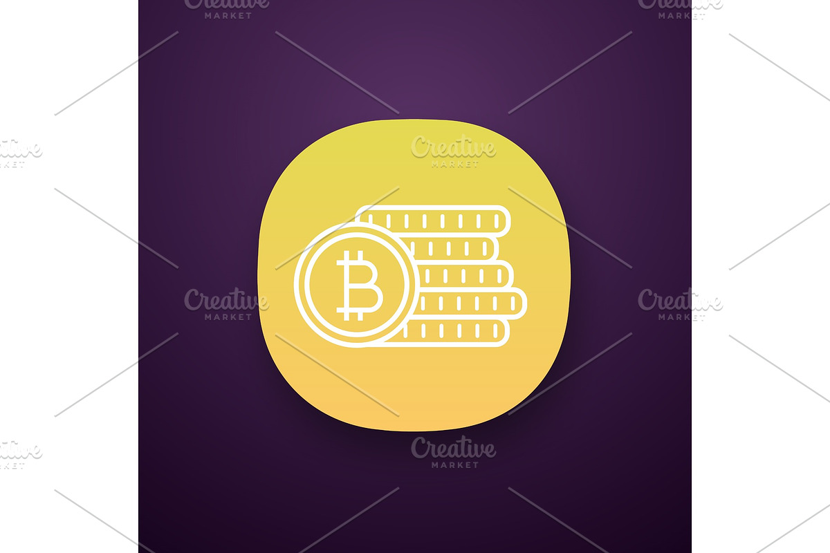 Bitcoin coins stack app icon in Icons - product preview 8