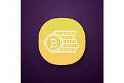 Bitcoin coins stack app icon
