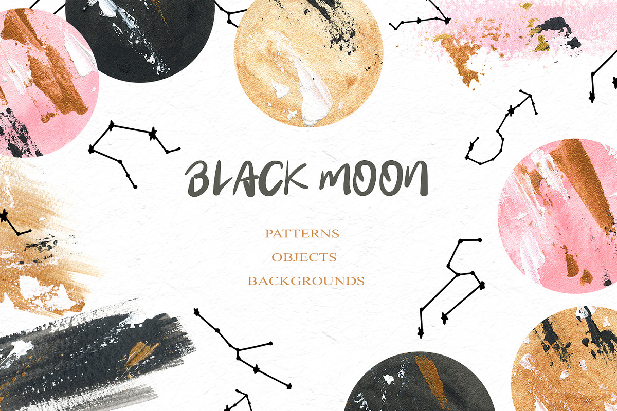 Black Moon clipart in Illustrations - product preview 8