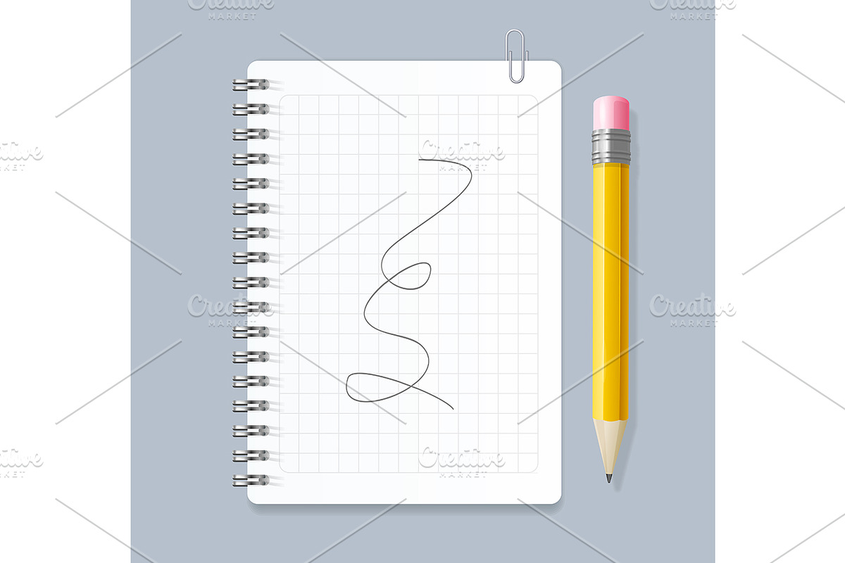 Notebook Lined Spiral  in Illustrations - product preview 8