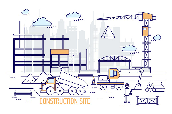 Construction site illustration