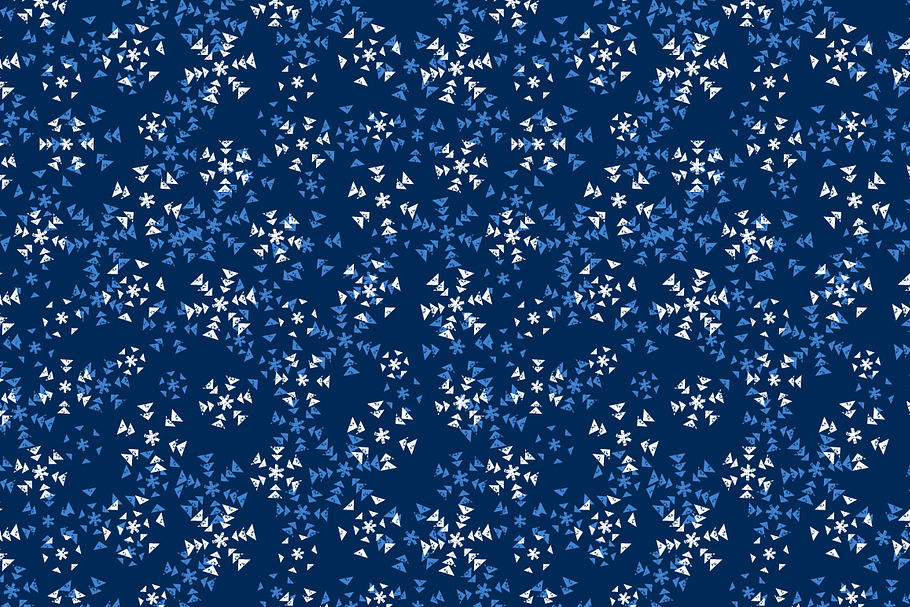 Grunge snowflakes on dark pattern in Patterns - product preview 8