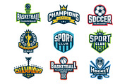 Sport logos. Emblem of college team