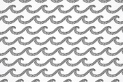 Black white dot art waves pattern