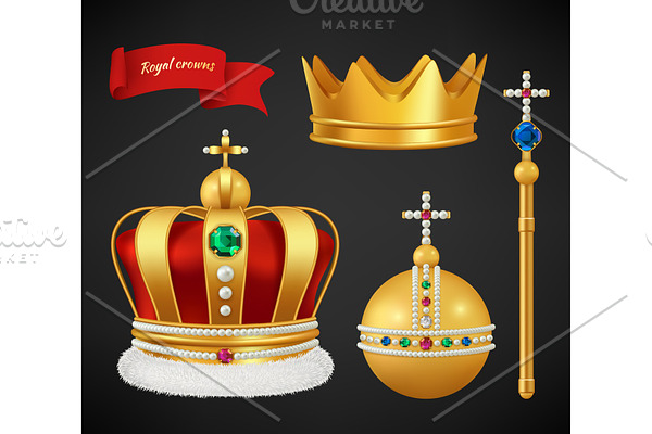 Royal crowns. Luxury premium