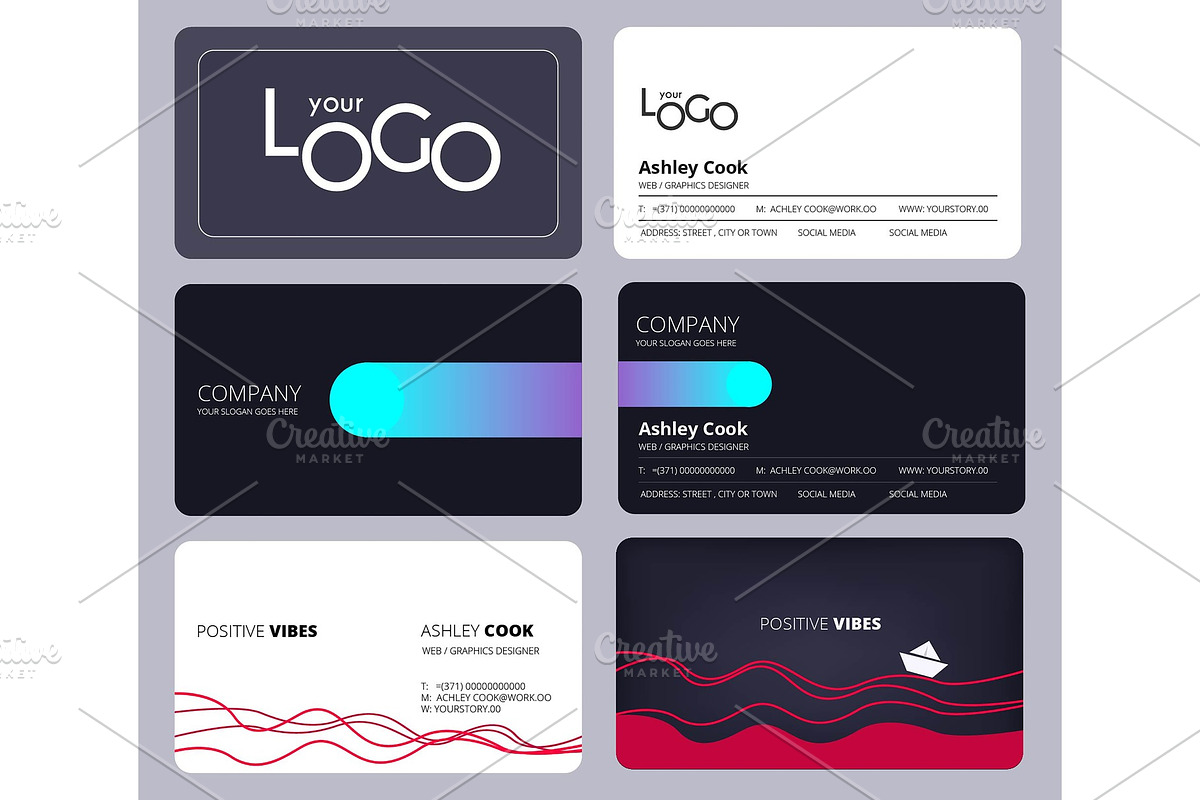 Visiting cards. Business style in Graphics - product preview 8