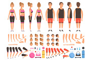 Sport people animation. Fitness male