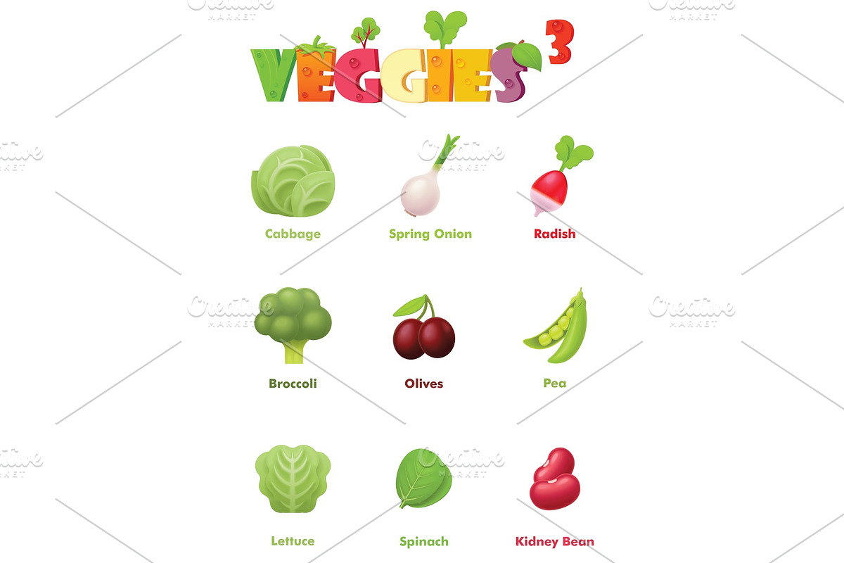 Vector vegetables icon set in Icons - product preview 8