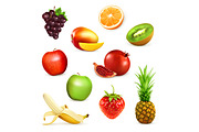 Fruits vector icons