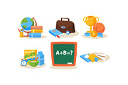 School and education icons set