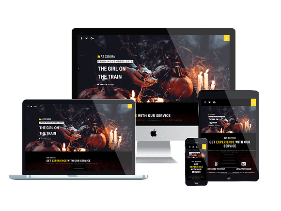 AT Cinema Onepage Website Template in Joomla Themes - product preview 1