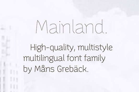 Mainland - 10 Style Sans Serif Font in Sans-Serif Fonts - product preview 2