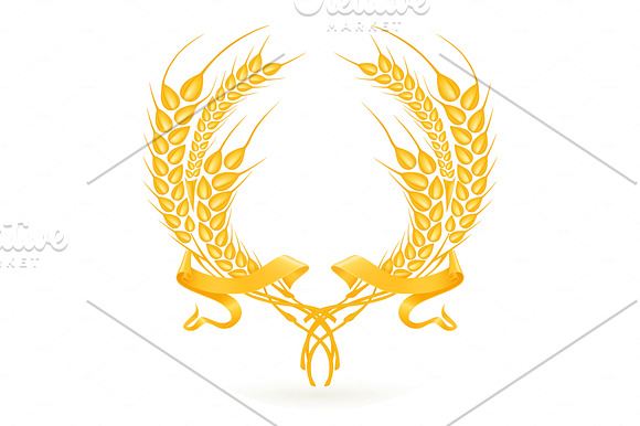 Golden wreath vector icons in Illustrations - product preview 1