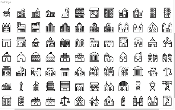 84 Building Icons for Retina Display in Graphics - product preview 1