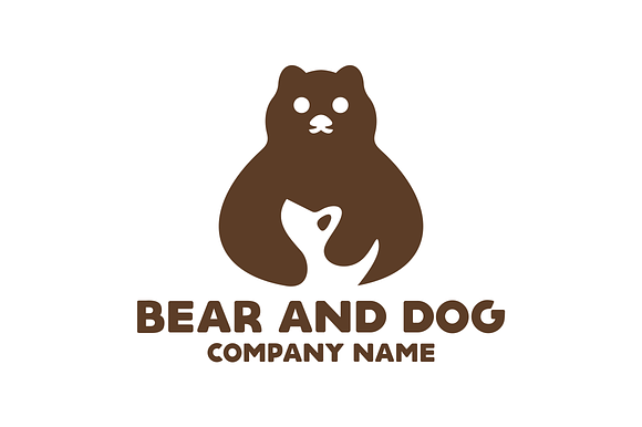 Bear and Dog Logo in Logo Templates - product preview 1