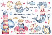 Watercolor Nautical Clipart