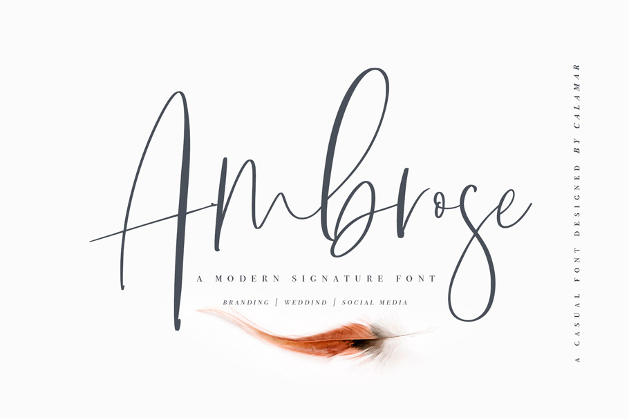 Ambrose Font in Script Fonts - product preview 8
