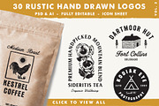 30 Rustic Hand Drawn Logos Vol 2