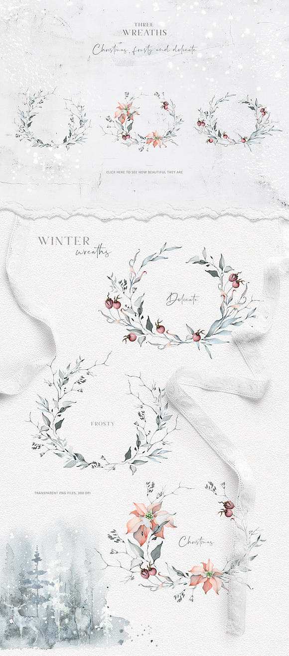 Winter Watercolors&Alphabets in Illustrations - product preview 1