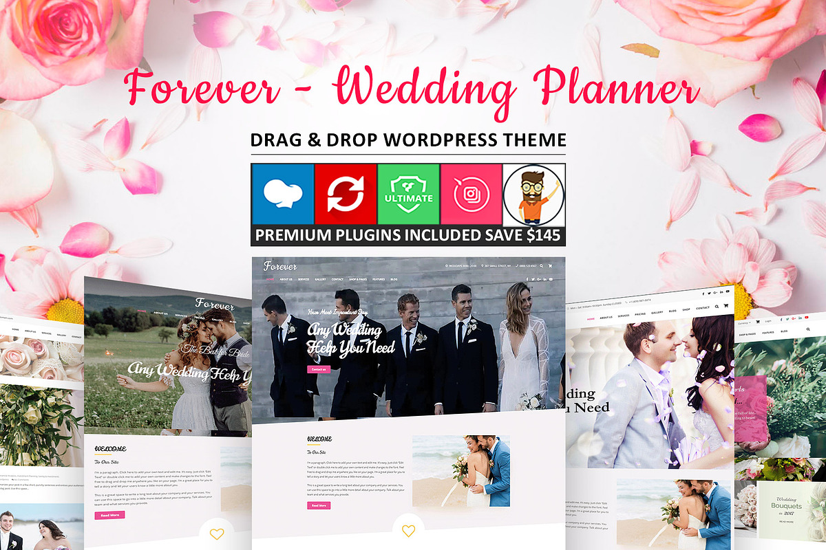 Forever - Wedding Planner WordPress in WordPress Wedding Themes - product preview 8