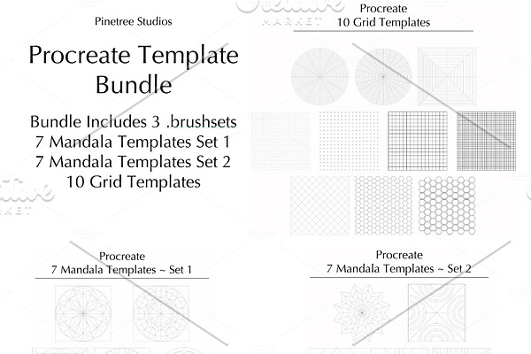 Procreate Template Bundle .brushset