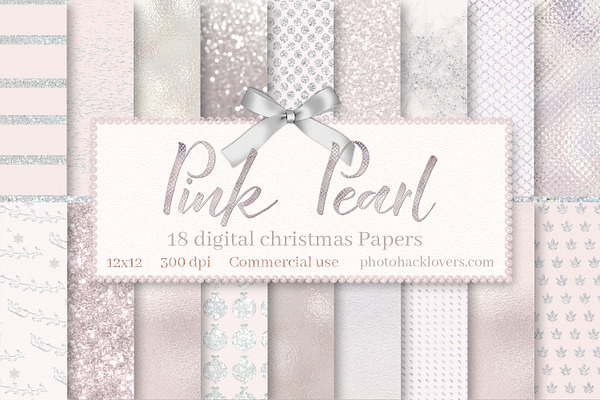 Pink Pearl-Christmas- Paper Texture