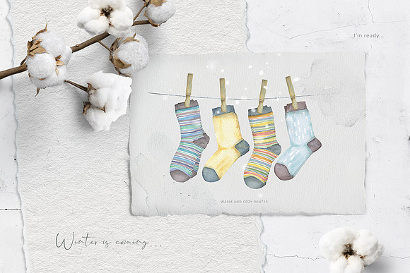Winter Watercolors&Alphabets in Illustrations - product preview 4