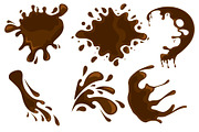 Coffee and Chocolate splashes Vector