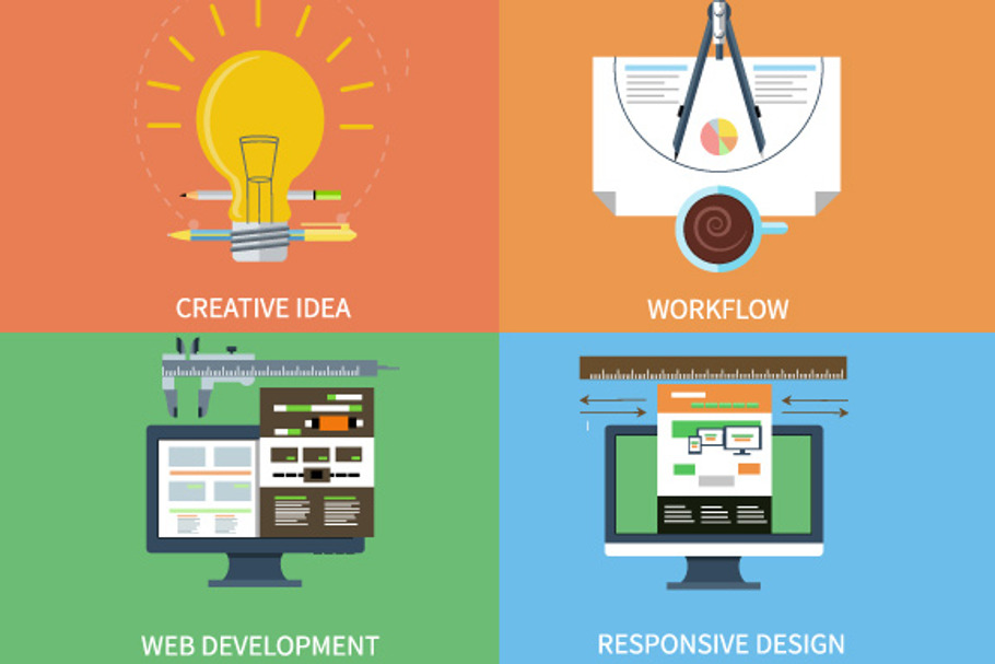 Idea, Design, Web Development in Illustrations - product preview 8