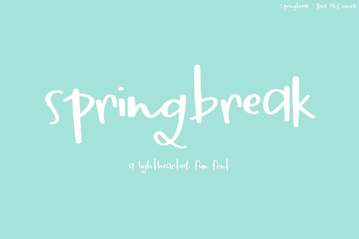 Springbreak Font in Script Fonts - product preview 8