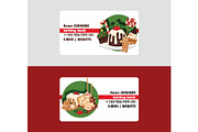 Christmas food chef business card