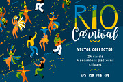 Rio carnival. Vector collection.