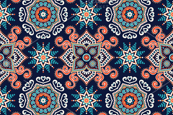 3 Seamless patterns in ethnic style in Illustrations - product preview 1