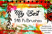 548 Photoshop Brushes Bundle CU