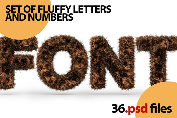 Uppercase fluffy and furry font LEO 