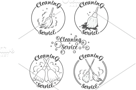 Cleaning logos vector in Illustrations - product preview 4