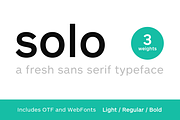 SOLO- Sans Serif Typeface & Webfonts