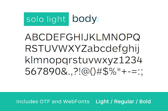 SOLO- Sans Serif Typeface & Webfonts in Sans-Serif Fonts - product preview 3