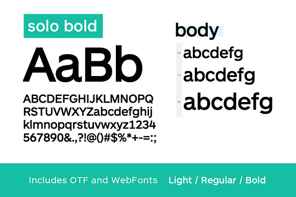 SOLO- Sans Serif Typeface & Webfonts in Sans-Serif Fonts - product preview 4