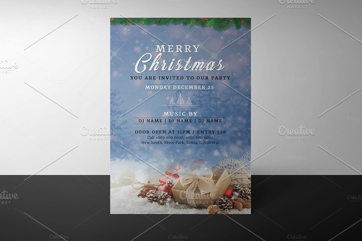 Christmas Invitation Flyer V910 in Flyer Templates - product preview 8